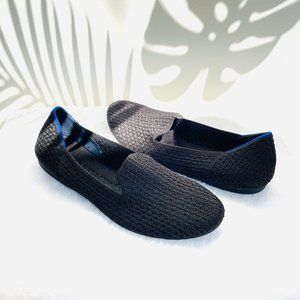 Rothy’s Loafer Black Honeycomb Size 8 Round Toe Knit Classic Flats NWOB